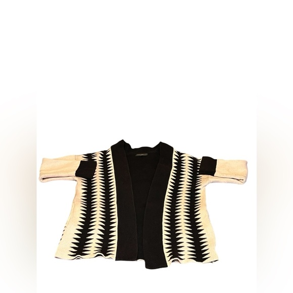 Sanctuary Women Aztec Print Black/Cream Open Sweater Cardigan Sz. Small - Picture 6 of 9
